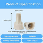 25 Pack Waterproof Direct Bury Wire Cable Splice Kit 22AWG-10AWG,Outdoor Seal Electrical Nuts Caps Cable Terminal Connector for Landscape Light, Irrigation Valves, Wet Location Installation