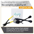 IDL PACKAGING Teknika MUL-20 Heavy Duty Sealless Combination Tool for High Tensile Steel Strapping, Adjustable for 3/4" and 5/8" Strap Width