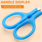 120Pack 5" Small School Student Blunt Craft Kids Scissors, Sharp Stainless Steel Blades Safety Comfort Grip Scissors for Kids Children Cutting Paper, 5Inch