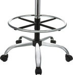 AmazonBasics Multi-Purpose Adjustable Drafting Spa Bar Stool with Foot Rest and Wheels - Black