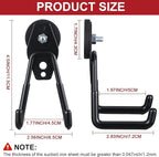 Landhoow Large Magnetic Hooks Heavy Duty Garage Magnet Hooks Strong Storage Utility Magnetic Hangers with Anti Slip Rubber Coating for Indoor and Outdoor Hanging(Black,6 Pcs)