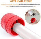 Red Inner-Outer Reamer Pipe and Tube Deburring Reamer Tubing Chamfer Tool for PVC, PPR, CPVC, Brass, Aluminum Pipe, 1.57in/40mm to 1.7in/42mm (Pack of 2)