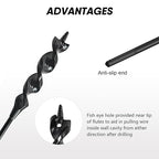 HANSHAN Flexible Installer Drill Bit 54 x 3/4×1/4-Inch Fish Bit for Pulling Wire Through Tight Spaces with Minimal Damage -1 Pack