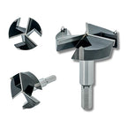 1-3/4 Inch Forstner Drill Bit, Triple-Flute Carbide Tipped Forstner Bit for Hard Wood, Soft Wood, Veneered Plywood, Plastic, Drilling Hole Saw Woodworking Hinge Cutter Tool (1-3/4 Inch)