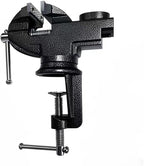 Home Vise Universal Rotate 360° Work Clamp-On Vise Table Small Bench Vice for Jewelers Hobby Clamps Craft Repair Tool Portable Work Bench Vise (mini) (Black, 3 INCH)
