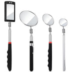 4 Pieces Telescoping Inspection Mirror Telescoping LED Lighted Flexible Inspection Mirror Tool for Checking Observing Vehicle Small Parts (Elegant Style)