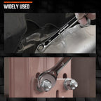 HORUSDY 12-Piece Metric Wrench Set | Combination Wrench Set with Organizer | 12 Point | 8mm - 19mm | Chrome Vanadium Steel