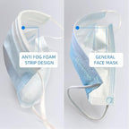 Jointown Anti-fog 3-ply Disposable Face Mask, Face Mask with Efficient Filter Media for Adult, Adjustable and Soft Nosepiece, 100 Pack