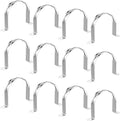 12pc 6 11/16Inch (170mm) 304 Stainless Steel Conduit Clamps, U-Tube Pipe Clamp 2 Hole Strap U Bracket Rigid Pipe Metal Conduit Strap Tension Clips