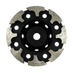 Benchmark Abrasives 4 Inch Grinder Wheels Threaded T-Type Diamond Cup Wheel with 5/8"-11 Arbor Hole for Masonry, Natural Stone, Concrete Grinding Wheel - Angle Grinder Attachments (4”)