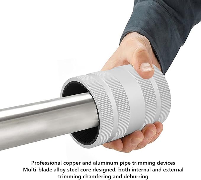 Watris Veiyi Pipe Reamer, 5/16 Inch to 2-1/8 Inch Copper Pipe Deburring Tool, Stainless Steel Tube Deburr Chamfer Tool for Hard Pipes