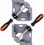 2pcs Corner Clamp - Right Angle 90 Degree Wood Clamps For Woodworking, With Adjustable Swing Jaw Aluminum Alloy Frame, For Welding, DIY Woodworking