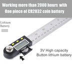 Delgada 12 inch/300mm Digital Angle Ruler and Stainless Steel Digital Angle Finder or Digital Protractor with Zeroing and Locking Function Battery Included