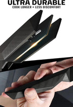Dalstrong Carving Knife & Fork Set - 9" Blade - Shadow Black Series - Black Titanium Nitride Coated - High Carbon - 7CR17MOV-X Vacuum Treated Steel - Carving Set - BBQ Knife - Sheath - NSF Certified