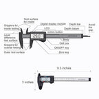 Digital Caliper 0-6" Measuring Tool, Micrometer Caliper with Auto-Off Feature, Interchangeable Between inches and millimeters for Jewelry Measurement and 3D Printing