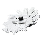 7-Blades 3.2-25.4mm Metric Cam Type Weld Gauge Fillet Weld Set Gage Rl Gauge Stainless Steel Depth Gauges Welding Inspection Test Ulnar for Boilers, Bridges, Shipbuilding