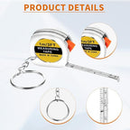 24 Pieces Tape Measure Keychains, 1.5 Inch Functional Mini Tape Measures with Stable Slide Lock Construction Party Favors Tape Measure for Birthday Party Favors Gift Bag Fillers Prize 1 m/ 3 ft