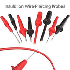 Goupchn Silicone Multimeter Test Leads Kit 33PCS with Replaceable Wire Piercing Probes Set, Alligator Clips, Test Hook Clips, Testing Tweezer for Digital Electrical Multimeter Testing