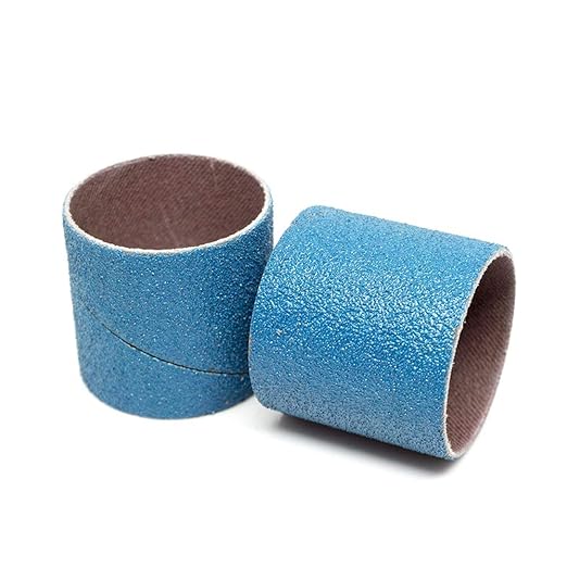 Benchmark Abrasives 1.5" X 1.5" Zirconia Sanding Bands, Spiral Bands Rotary Sander Attachment for Drill & Die Grinder, Metal Polishing Sanders for Woodworking - Sander Tool (10 Pack), 60 Grit