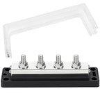 GLOSO Power Busbar 600A Common Bus bar Distribution Block Marine Battery Terminal Block 600 Amp Rating 4P