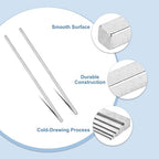 uxcell 8Pcs Square Steel Key Stock, 1/4" x 1/4" x 12" Cold-Drawn 45# Steel Bars Precision Key Stock for Gearbox Coupling, Silver Tone