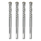 4-Piece 9/16" SDS Plus Drill Bits Rotary Hammer Drill Bit Set, Carbide Tipped for Drilling Concrete Cement Porcelain Tiles Ceramic Pots Stone Brick, Diameter 14mm, 160mm Long, SDS Plus Shank.