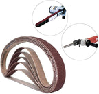 1/2 Inch x 18 Inch Sanding Belts, 180 Grits Aluminum Oxide Sanding Belt, Belt Sander Tool for Woodworking, Metal Polishing (30 Pack)