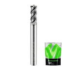 SHAPPRO 3/16 Inch Shank Carbide Square End Mill, 4 Flute CNC Milling Bits, Heat-Resistant Metal Cutting Bits Suitable Alloy Steel, Stainless Steel, Various Cast Iron