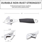 Donext 12 Inch Adjustable Wrench Professional Hand Tool Soft Handle
