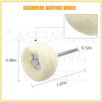 10pcs 1/8inch Cashmere Polishing Buffing Wheel for Dremel Polishing Kit - Polishing Wheel or Silver Polish Wheel - Watch Polishing Kit - Jewelry Buffer Dremel
