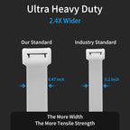 24 inch White Zip Ties Heavy Duty 50 PCS, 250 LBS Ultra Exclusive Strong Plastic Wire Ties, Large Cable Ties Extra Long Tie Wraps, Indoor and Outdoor UV Resistant