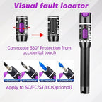 Moocci Visual Fault Locator - VFL Fiber Optic Cable Tester Meter Kit with FC Male to LC Female Adapter - Fiber Optic Tools Source Tester Detector for LC/FC/SC/ST, Network Cable Test
