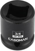 CASOMAN 1/2"Drive 3/4" Budd Wheel Impact Socket, 4-Point Square Socket, CR-MO