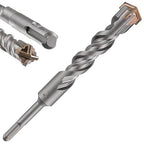 1pc 1" X 8"-6" Cross-Type Double Thread Carbide Drill Bit for Concrete, Brick, Stone, Hammer Drill