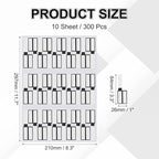 uxcell 300 Pcs Cable Labels, Waterproof Wire Cord Labels Tags, Cord Organizer Management Tags for Charger Cable Organizer Wire Markers Printer, Black