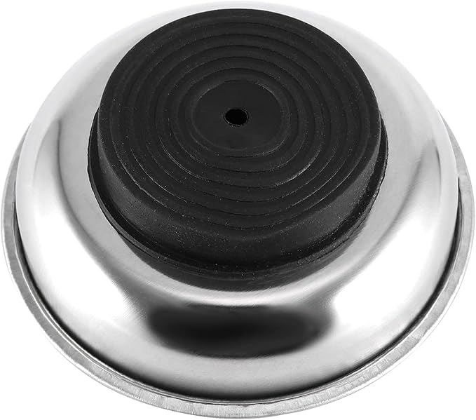 FUNSUEI 15 Packs 3 Inches Magnetic Tray, Stainless Steel Magnetic Bowl, Round Magnetic Parts Tray for Pins, Screws, Bolts, Nuts, Small Parts