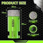 Diamond Core Drill Bits,1-1/8" 28mm Tile Drill Bits Vacuum Brazed Diamond Hole Saw for Porcelain Tile,Granite,Marble,Concrete,Masonry,Brick