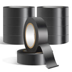 10 Pack Black Electrical Tape Waterproof，3/4 in x 60ft，High Temperature Electric Tape Weatherproof Home Outdoor Multipurpose Insulating Wire Wrapping，Maximum Voltage
