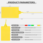100 Plastic Tags Shipping Tags Waterproof Tags for Labeling Blank Writable Marker Ties Security Seals Storage Hanging Tags Shipping Label with One Marker Pen (Yellow)
