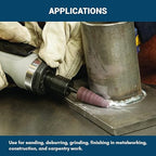 Benchmark Abrasives Aluminum Oxide Tapered Cartridge Roll for Blending Deburring Polishing High-Tensile Materials Ferrous Alloys - (1/2" x 1-1/2", 80 Grit)