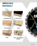 6-1/2-Inch 24&60-Tooth Circular Saw Blade with 5/8-Inch Arbor, Framing & Ultra Finish Wood Cutting, Carbide Tip, Thin Kerf, for Plywood, MDF, OSB, Laminated, 2 Pack