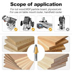 11.25 Degree Chamfer Router Bit with 1 Inch Cutting Length,1/2 Inch Shank Carbide Edge Forming Bevel Router Bit with Bearing, Chamfer Bit Miter Angle Milling Cutters Tool