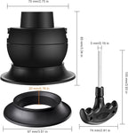DZQ Ball Vise 3" Engraving Setting Tool 360°Rotation Professional Ball Vise 36PCS Attachment Jewelry Engraving Block Tools(Black)