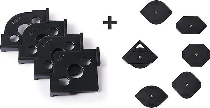 Pack of 9 Radius Jig Router Templates Corner Radius Routing Templates,Routing Rounded Corners Router Bit Templates for Woodworking Routing (8+18 Radius Set)