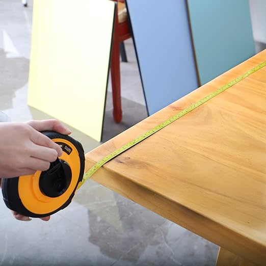 Land Long Steel Tape Measure -30M/100FT Measuring Tape by 1/2-Inch,Inch/Metric Dual Scale,Light and Convenient (100FT)