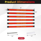 Goplus 6PCS 18" Magnetic Tool Holder, Magnetic Tool Holder Strip, Heavy Duty Magnetic Tool Bar,Space Saving Metal Tool Organizer Rack,Tool Magnet Bar for Workshop Garage, 176LBS Total Capacity