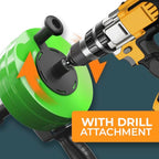 drain snake [35FT] - with drill attachment - Ideal plumbing snake for sink and drain unblocking - Solid drain auger for real DYIs! (35 FT - 1/4 inch)