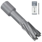 KEENTECH Carbide-Tipped Annular Cutter, 11/16" Diameter x 2" Depth, 3/4" Weldon Shank (2 Flat), High Speed Cutting TCT Mag Drill Bit with Pilot Pin for Harder Material, Stainless Steel, Cast Iron