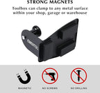 EMENTOL 4PCS Magnetic Tool Shelf Set, Tray, Paper Towel Holder, for Tool Organizer, Magnets Any Metal Surface, Black