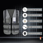 A-SAFETY grey reflective vest